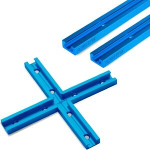 POWERTEC 24 In x2 Universal T Monitor along with Crossway Package, Double-Cut Profile Page T Keep Track Of along with Predrilled Installation Holes for Carpentry Jigs as well as Fixtures, Hub Dining Table, Work Bench, 71711V