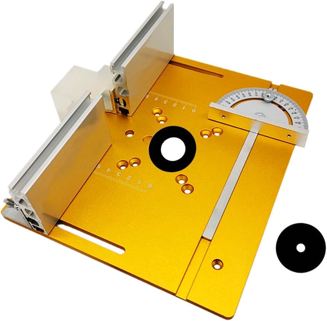 Light Weight Aluminum Modem Dining Table Insert Layer along with Miter Scale Resource Fencing Moving Braces, 9.45 x7.87 x0.2 In Modem Flip Layer for Wood Working Benches Dining Table Found Pruning Inscription Device