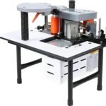 Woodworking Side Lace Maker, Right Slant Arc Straight Pipes Side Bander, Portable PVC Abdominal Side Bander, Double-Sided Gluing, Adjustable Velocity 0-6m/ minutes