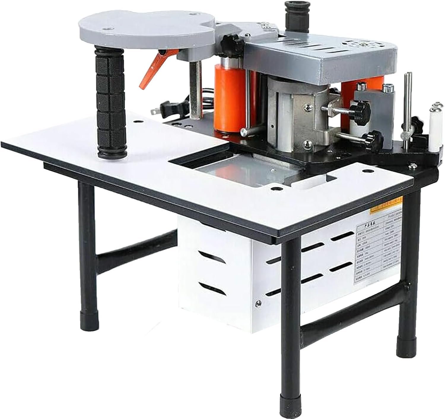 Woodworking Side Lace Maker, Right Slant Arc Straight Pipes Side Bander, Portable PVC Abdominal Side Bander, Double-Sided Gluing, Adjustable Velocity 0-6m/ minutes