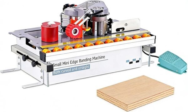 Transportable Woodworking Side Equipment, Changeable Velocity Side Lace Equipment, Double-Sided Gluing, For Straight And Also Arc Edges, 0-6m/ Minutes, 10-40mm Distance, For Lumber Pvc Household Furniture