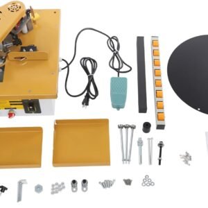 Mobile Woodworking Advantage Lace Equipment, Automatic Curve/Straight Advantage Bander along with Dual-Side Gluing, Digital Temp Command & Automotive Strip Cut, 110V for Home Furniture, Panels - Image 7