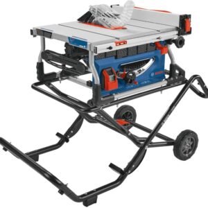 BOSCH GTS15-10 10 In Portable Jobsite Dining Table Checked Out along with Gravity-Rise Rolled Stand Up, 15 Amplifier, 32-1/8 In Split Range, 4 HP