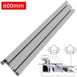 Aluminum 75 Kind T-Slot Miter Path Rail along with Moving Braces for CNC Maker, Modem Dining Table, and also Dining Table Found Fencing Resource, 300-600mm Size, For Woodworking Work Bench(600mm) - Image 6