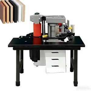 Treaty Wood Working Side Lace Device, Flexible Rate Side Lace Device, Pvc Edgebander Device,1000 ml Glue Tank,0.3-3mm Thickness,Saf-ety Protection, for Industrial Home Furniture(African-american)