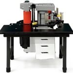 Treaty Carpentry Side Lace Maker, Arc Straight Side Bander, Pvc Edgebander Maker, Double-Sided Gluing, 7-60mm Distance, for Lumber Laminate Trim(African-american)