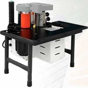 Transportable Side Bander, Side Lace Device, Side Bander Dual Sided Glue Woodworking PVC Side Lace Device 7-60mm Elevation, Dual Edge Gluing Edgebander Establish along with Temp Command, Afro-american