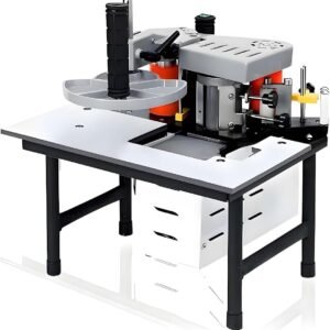 Transportable Side Bander, Pvc Edgebander Maker, Treaty Wood Working Side Lace Maker, 12KG Lightweight, Steel Covering, for On-Site Home Remodelling(White)