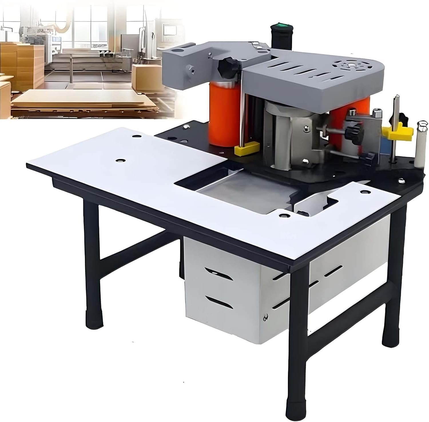 Pvc Edgebander Maker, Handheld Side Lace Gluing, Treaty Carpentry Side Lace Maker, 1200W, Heat-Insulated Take Care Of, for Home Do-it-yourself Workshops(White)