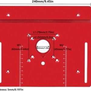 Light Weight Aluminum Modem Dining Table Insert Layer along with Miter Scale Resource Fencing Gliding Braces, Modem Desk Best, 9.45 x7.87 x0.2 In Modem Flip Layer for Carpentry Benches Dining Table Viewed Pruning Inscription Maker - Image 6