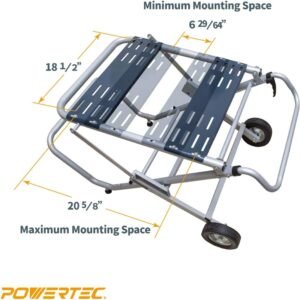 POWERTEC Dining Table Viewed Remain along with Tires, Portable Stand up w/ 330Lbs Weight Ability, Collapsible Style for Easy Storing in Garage, Appropriate along with Dewalt Dining Table Viewed (MT4009) 10 POWERTEC Dining Table Viewed Remain along with Tires, Portable Stand up w/ 330Lbs Weight Ability, Collapsible Style for Easy Storing in Garage, Appropriate along with Dewalt Dining Table Viewed (MT4009) - Image 3