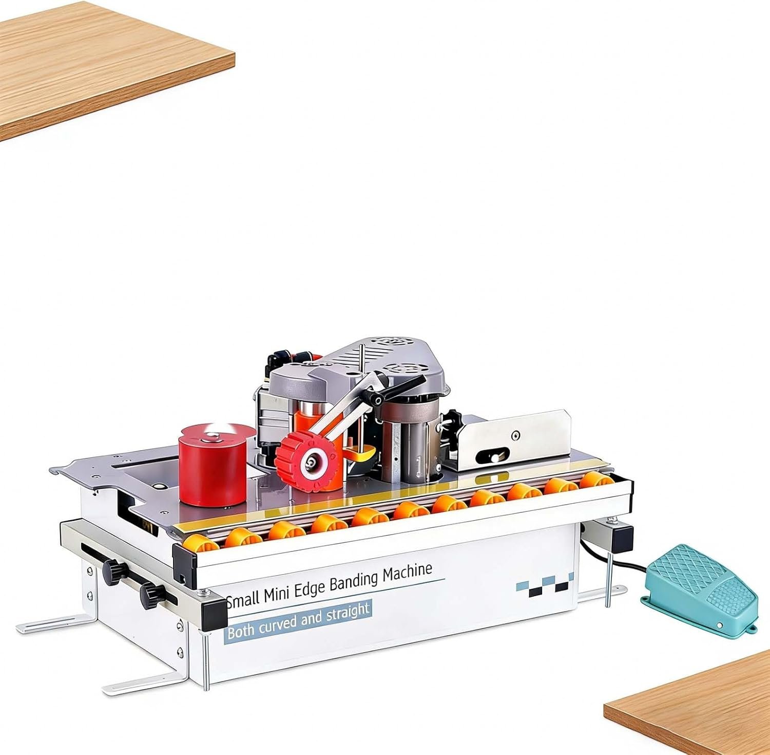 Mobile Woodworking Side Lace Device, 1200w Treaty Side Lace Device, Changeable 0-6m/ Minutes, Double-Sided Gluing, Along With Temperature Level Management, For Lumber, Pvc, Integrated Panel