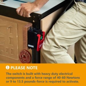 POWERTEC 120V Singular Period On/Off Magnetic Paddle Shift, 9 Amplifiers w/ 5.5 Feet Requirement Wires, Leg Paddle for Energy Devices, Suits Desk Saw, Modem Desk, Rotary Tool Push, Workbench Viewed, Bandsaw (71755) - Image 5