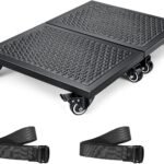 KEDSUM Heavy Duty Furniture Dolly 2000lbs Capacity，4 Wheel Furniture Movers with Brakes，Splicing Size 16″ x 25″ Strong Steel Platform for Sofa, Safe, Appliances Moving