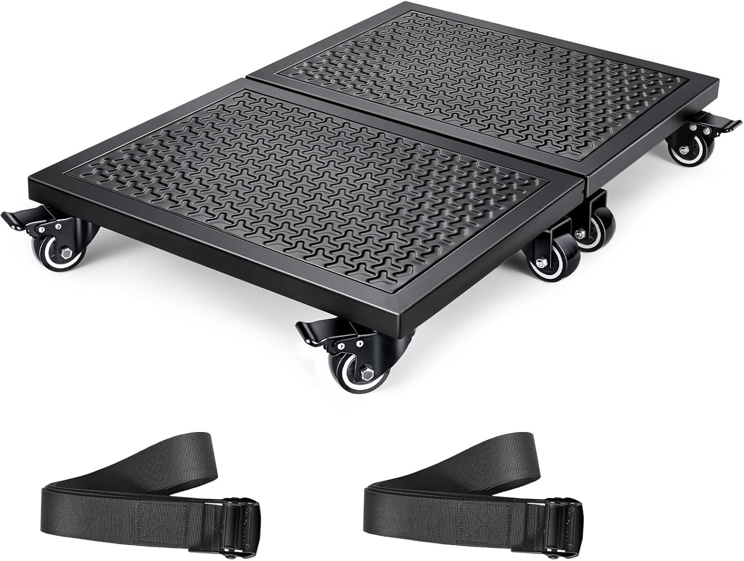 KEDSUM Heavy Duty Furniture Dolly 2000lbs Capacity，4 Wheel Furniture Movers with Brakes，Splicing Size 16" x 25" Strong Steel Platform for Sofa, Safe, Appliances Moving