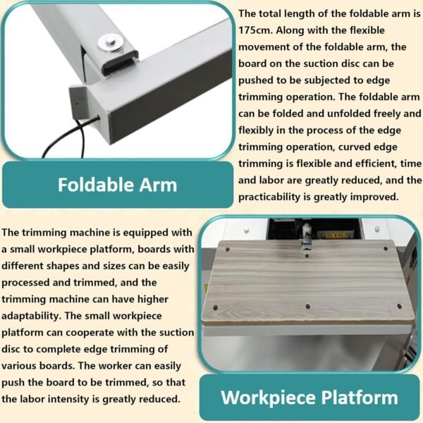 220V 1.7 KW Modification Arm/Foldable Upper Arm Curved Side Edging Maker Arc Fixing Maker for PVC Plastic Melamine Side Lace Bit 4 710eUTN1w7L. AC SL1500