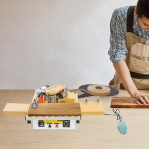 Mobile Woodworking Advantage Lace Equipment, Automatic Curve/Straight Advantage Bander along with Dual-Side Gluing, Digital Temp Command & Automotive Strip Cut, 110V for Home Furniture, Panels - Image 6