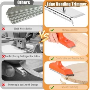Side Lace Leaner along with Sharp Stainless-steel Cutter as well as Ergonomic Grasp, 3-in-1 Hardwood Working Leaner for Hardwood Deburring, Side Planing, PVC as well as Abdominal on Straight, Curved, Chamfered Edges, Father Present - Image 4