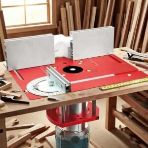 Light Weight Aluminum Modem Dining Table Insert Layer along with Miter Scale Resource Fencing Gliding Braces, Modem Desk Best, 9.45 x7.87 x0.2 In Modem Flip Layer for Carpentry Benches Dining Table Viewed Pruning Inscription Maker - Image 2