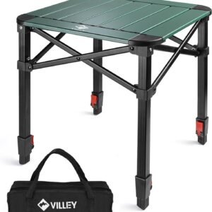 VILLEY Foldable Backpacking Square Dining Table along with Carry Bag, Lightweight Light Weight Aluminum Adjustable Square Dining Table for Outdoor, Backpacking, Outing, Backyards, BARBEQUE (S) 15 VILLEY Foldable Backpacking Square Dining Table along with Carry Bag, Lightweight Light Weight Aluminum Adjustable Square Dining Table for Outdoor, Backpacking, Outing, Backyards, BARBEQUE (S) - Image 8