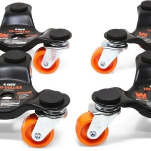 WEN DL6300 6-Inch 300-Pound Ability Furnishings Relocating Tri-Dolly Prepare (4 Load), Dark - Image 4