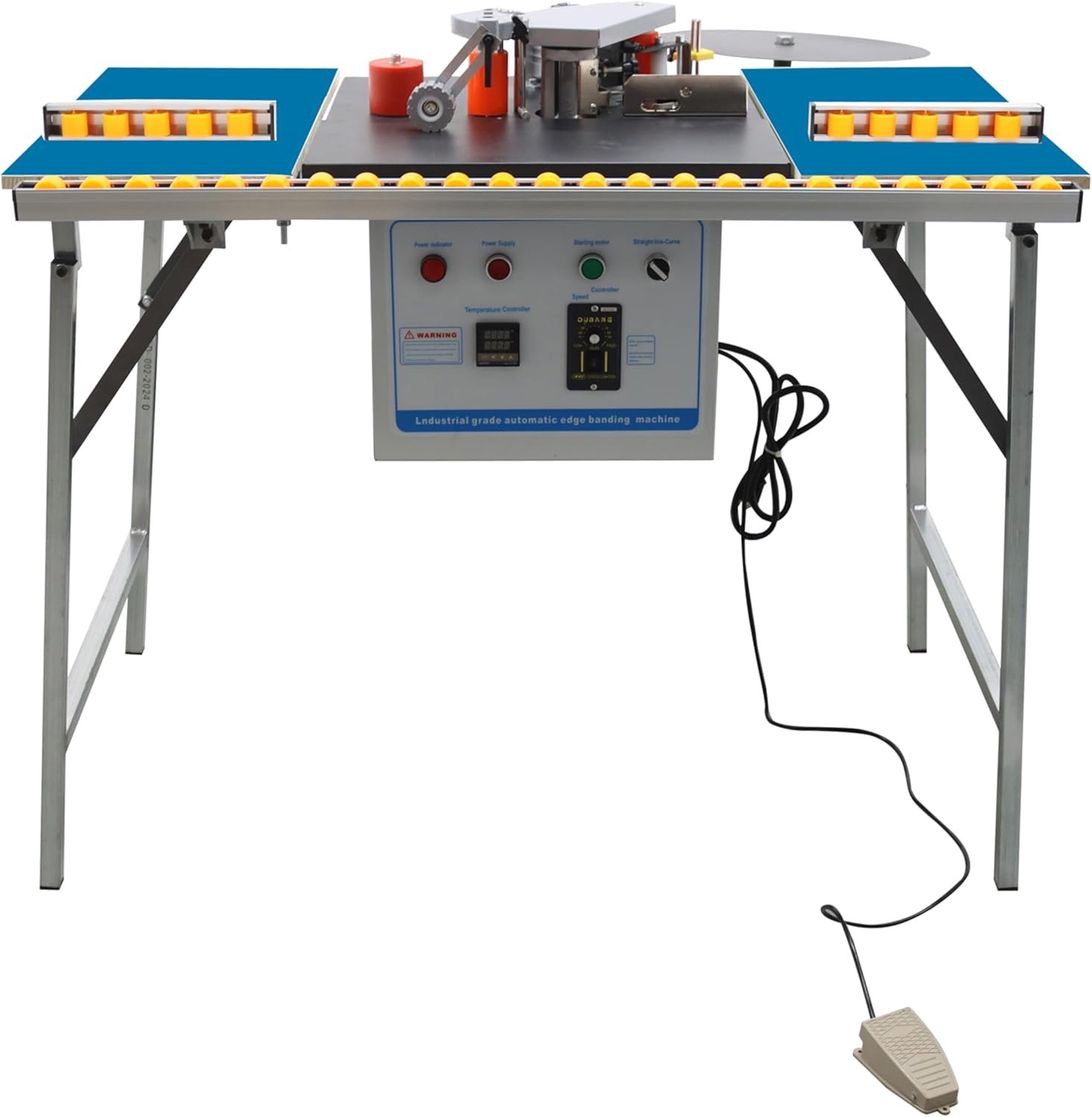 TECHTONGDA Wood Working Upper Hand Bander Automatic Straight Upper Hand Lace Equipment Double-Sided Gluing along with Control Board Adjustable Velocity 0-6m/ minutes