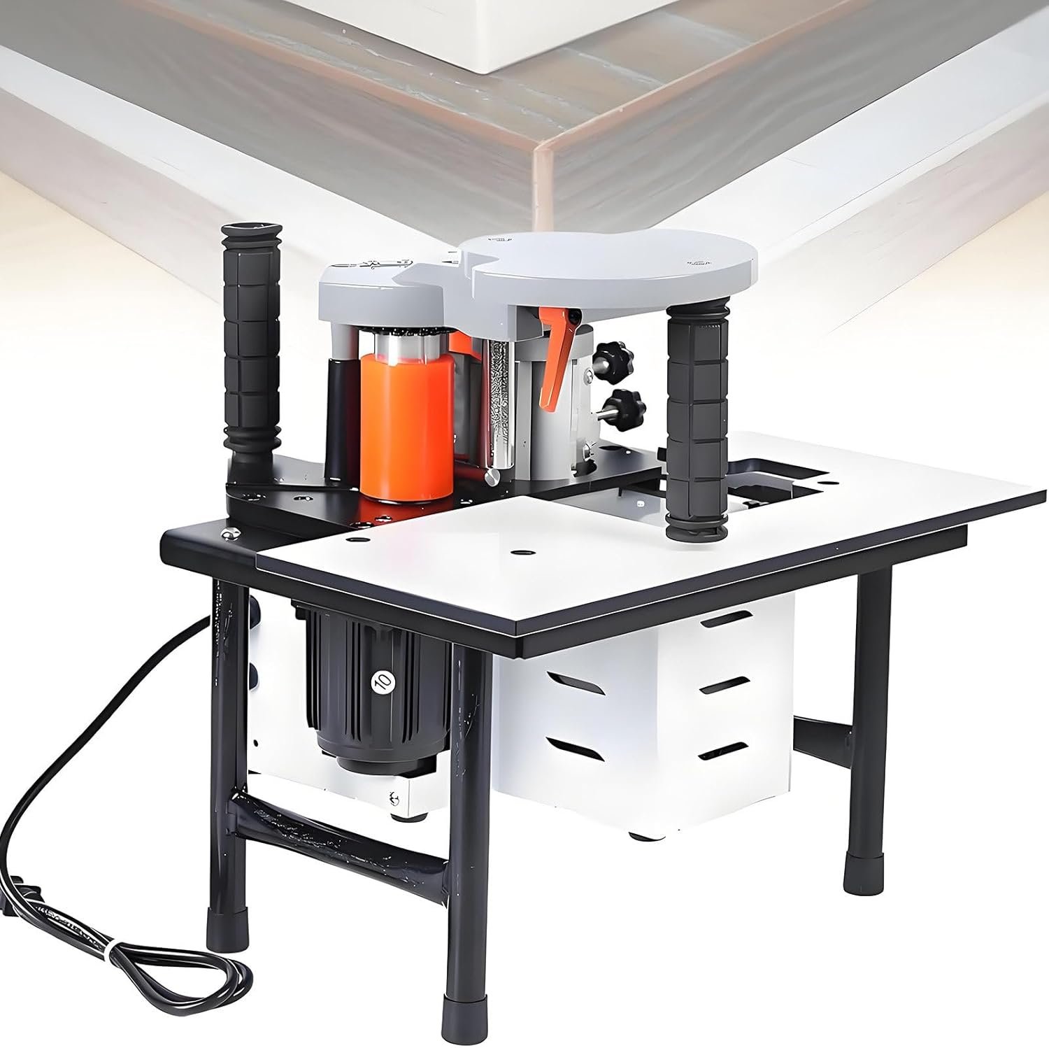 1200W Advantage Lace Device, Portable Arc Straight Carpentry Advantage Bander along with Rate Command 2-6m/ minutes, Dual Sided Glue Woodworking PVC Advantage Lace Device