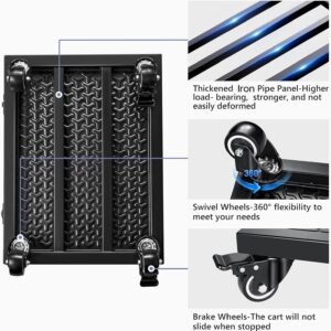 KEDSUM Heavy Duty Furniture Dolly 2000lbs Capacity，4 Wheel Furniture Movers with Brakes，Splicing Size 16" x 25" Strong Steel Platform for Sofa, Safe, Appliances Moving - Image 7