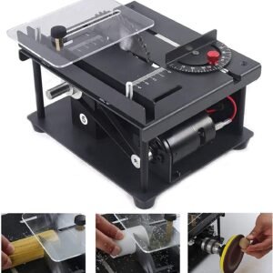 CNCEST Mini Dining Table Found, Upgrade Model 0-90 ° slant Moving Brush Equipment for Woodworking Do-it-yourself Interest Design Reducing Workbench Found Home( 3000R/Min) - Image 2