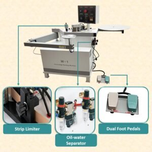 220V Woodworking Advantage Bander Expert Curved Advantage Lace Maker along with Modification Foldable Division for PVC, Plastic, Melamine along with 2 Feet Pedals 0-18cm/ s Flexible Velocity - Image 3