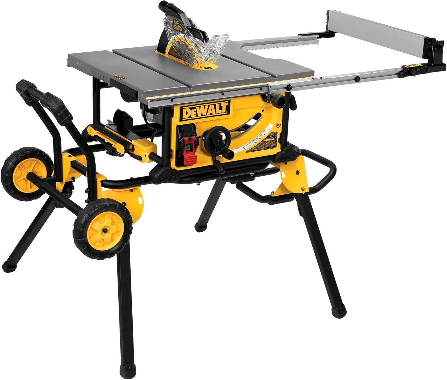 DEWALT Dining Table Found 10 In along with Collapsible Rolling Dining Table Found Stand Up, 15 Amplifier, 4800 REVOLTIONS PER MINUTE, 32-1/2- In Slit Ability (DWE7491RS)