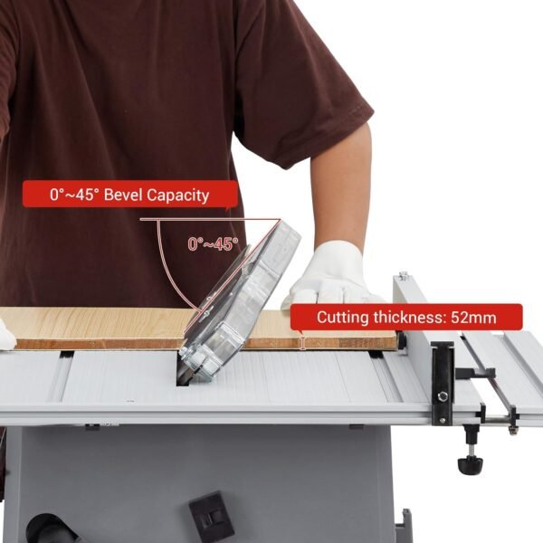 Dining table Saw, 10 In 15A Multifunctional Observed Along With Stand Up & Drive Stick, 90 ° Cross Slice & 0-45 ° Bevel Slice, 5000RPM, Adjustable Cutter Elevation for Carpentry, Grey 4 71Ri o4ip7L. AC SL1500