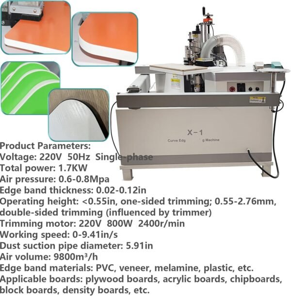 220V 1.7 KW Modification Arm/Foldable Upper Arm Curved Side Edging Maker Arc Fixing Maker for PVC Plastic Melamine Side Lace Bit 2 71UVFpnZphL. AC SL1500