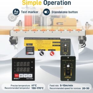 MARGAR Carpentry Side Lace Maker for Curve/Straight Side, Automotive Strip Breaking, Dual-Side Glue Request, Microcomputer Management, Adhesive Capability 1000ml, Changeable Velocity 5-- 10m/min, 110V - Image 5