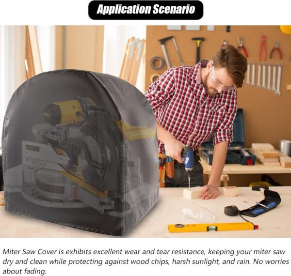Miter Observed Cover, Personnel Dirt Waterproof Components Add-on Oxford Fabric for Heavy Bandsaw Benchtop, Suitable For Many Miter Saws, Planers, Equipment Equipment outside, Stop Dining table Bonnet Corrosion,28 Lx24Wx28H In (Dark) 5 71alaS7sm5L. AC SL1500