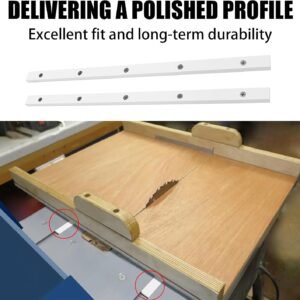 2 Load Crosscut Dogsled for Desk Saw, Miter Port Runners, 3/4" x 3/8" x 17" Superior UHMW Miter Pub along with Predrilled Holes & Screws Suitable for U Rails, Modem Desk, Bandsaw, Problem Management Sled,MGJ-105W - Image 5