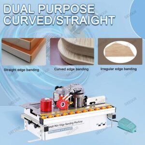 Mobile Side Bander, Automatic Strip Damaging Woodworking Side Lace Equipment Lumber Pvc Dual Edge Gluing Changeable Velocity Side Bander 10-40mm Size For Straight & Arc Edges - Image 4