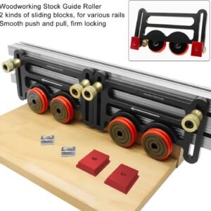Preciseness Guides for Dining Table Saw, Universal Featherboards along with Moving Blocks, Woodworking Dual Steering Wheel Birthing Curler for Dining Table Saw, Modem Dining Table & Band Viewed - Image 2