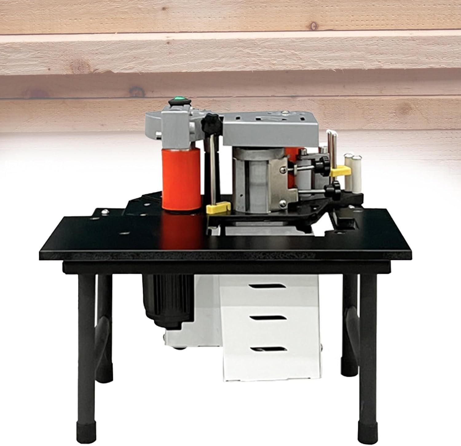 1200W Side Lace Maker, Heavy-Duty PVC/Wood Side Bander w/Double-Sided Gluing, Adjustable Temperature, Cabinets-- w/Anti-Slip Tootsies Digital Show Dark