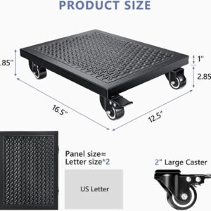 KEDSUM Heavy Duty Furniture Dolly 2000lbs Capacity，4 Wheel Furniture Movers with Brakes，Splicing Size 16" x 25" Strong Steel Platform for Sofa, Safe, Appliances Moving - Image 3