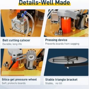 MARGAR Carpentry Side Lace Maker for Curve/Straight Side, Automotive Strip Breaking, Dual-Side Glue Request, Microcomputer Management, Adhesive Capability 1000ml, Changeable Velocity 5-- 10m/min, 110V - Image 6