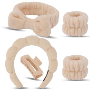 Canitor Health Spa Headpiece Wristband Establish along with Hair Clips Natural Skin Care Headbands for Laundering Skin Skin Layer Treatment Puffy Make-up Headpiece Hand Bands Preppy Teenager Woman Present Cute Trendy Possessions Hair Add-on for Female - Image 8