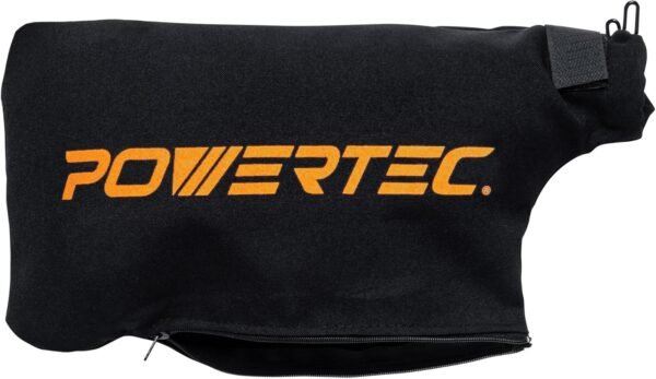 POWERTEC Miter Observed Dirt Debt Collector Bag for 7-1/4", 8-1/2", 10" Miter Saw.Fits Suggested 1-3/4" Dirt Slots, Hook & Loophole Dirt Bag w/Zipper, Wired Flexible Mean Container District Sander & Diagonal Saw( 75076)