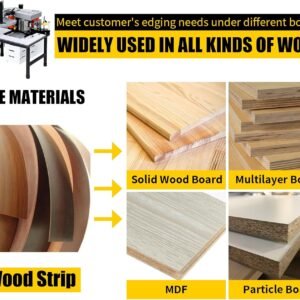 Side Bander, Portable Automatic Strip Damaging Woodworking Side Lace Equipment Lumber PVC Dual Edge Gluing Modifiable rate Side Bander 10-60mm Distance for Straight & Arc Edges (110V,5 m/min) - Image 6