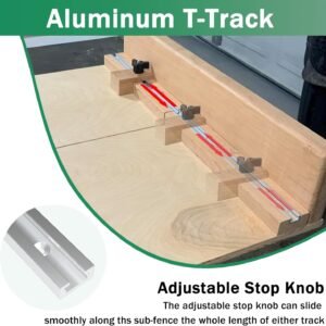 ForoGore Dining Table Found Dogsled Package Do It Yourself Crosscut Sled along with 2 Light Weight Aluminum T-Track, 2 UHMW Miter Clubs, Opener and also Screws - Image 5