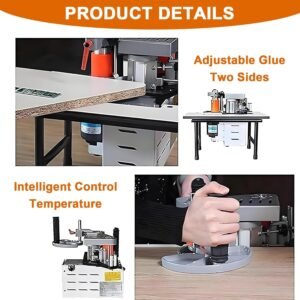 1200W Advantage Lace Device, Portable Arc Straight Carpentry Advantage Bander along with Rate Command 2-6m/ minutes, Dual Sided Glue Woodworking PVC Advantage Lace Device - Image 4