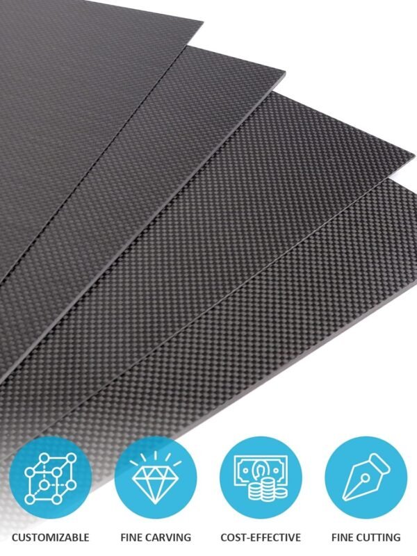 Kalolary Carbon Dioxide Fiber Panel Platter 240 X 240 X 4 MM, Carbon Dioxide Fiber Linen Available in 0.5 mm 1mm 1.5 mm 2mm 2.5 mm 3mm 4mm Ordinary Weave Carbon Dioxide Fiber Linens one hundred% 3K Shiny Area Carbon Dioxide Fiber Platter 4 71qCPvPEa3L. SL1500