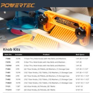 POWERTEC 71371 24 In Double-Cut Profile Page Universal T-Track along with Predrilled Installation Holes, 4 PK, T Keep Track Of for Carpentry Jigs and also Fixtures, Practice Push Desk, Modem Desk, Work Bench - Image 11