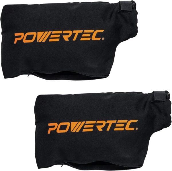 POWERTEC Miter Observed Dirt Debt Collector Bag for 10", 12" POWERTEC Miter Observed Dirt Debt Collector Bag for 10", 12" Miter Saw, Suits Suggested 2-1/2" Dirt Slots, Hook as well as Loophole Dirt Bag w/Zipper as well as Wired Flexible Mean District Sander, 2PK (75075-P2)
