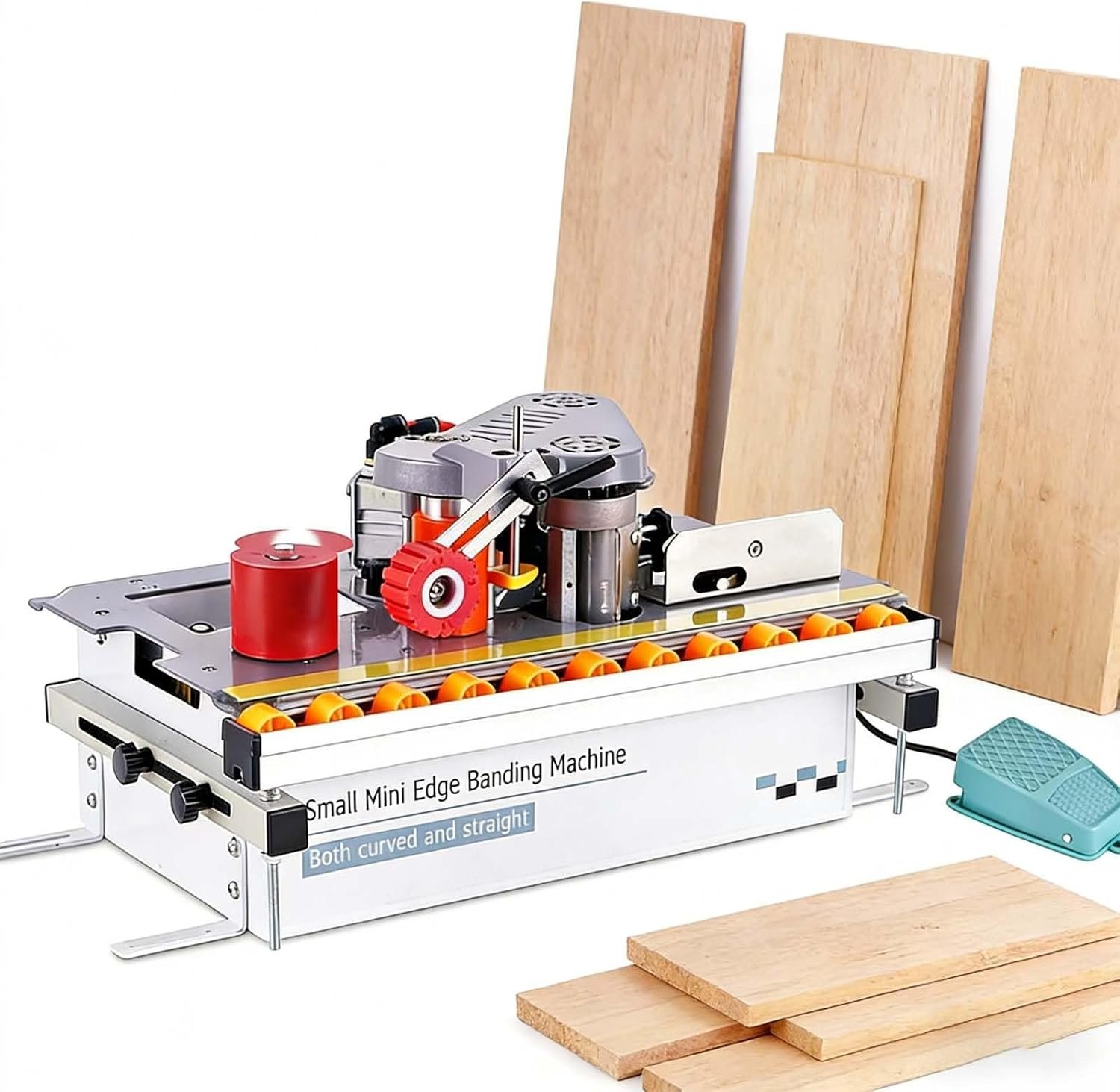 1200w Side Lace Maker, Carpentry Side Bander, Adjustable Rate 0-6m/ Minutes, For Straight And Also Arc Edges, 10-40mm, Hardwood Pvc Component, For Home Furniture Manufacturing, Woodworking